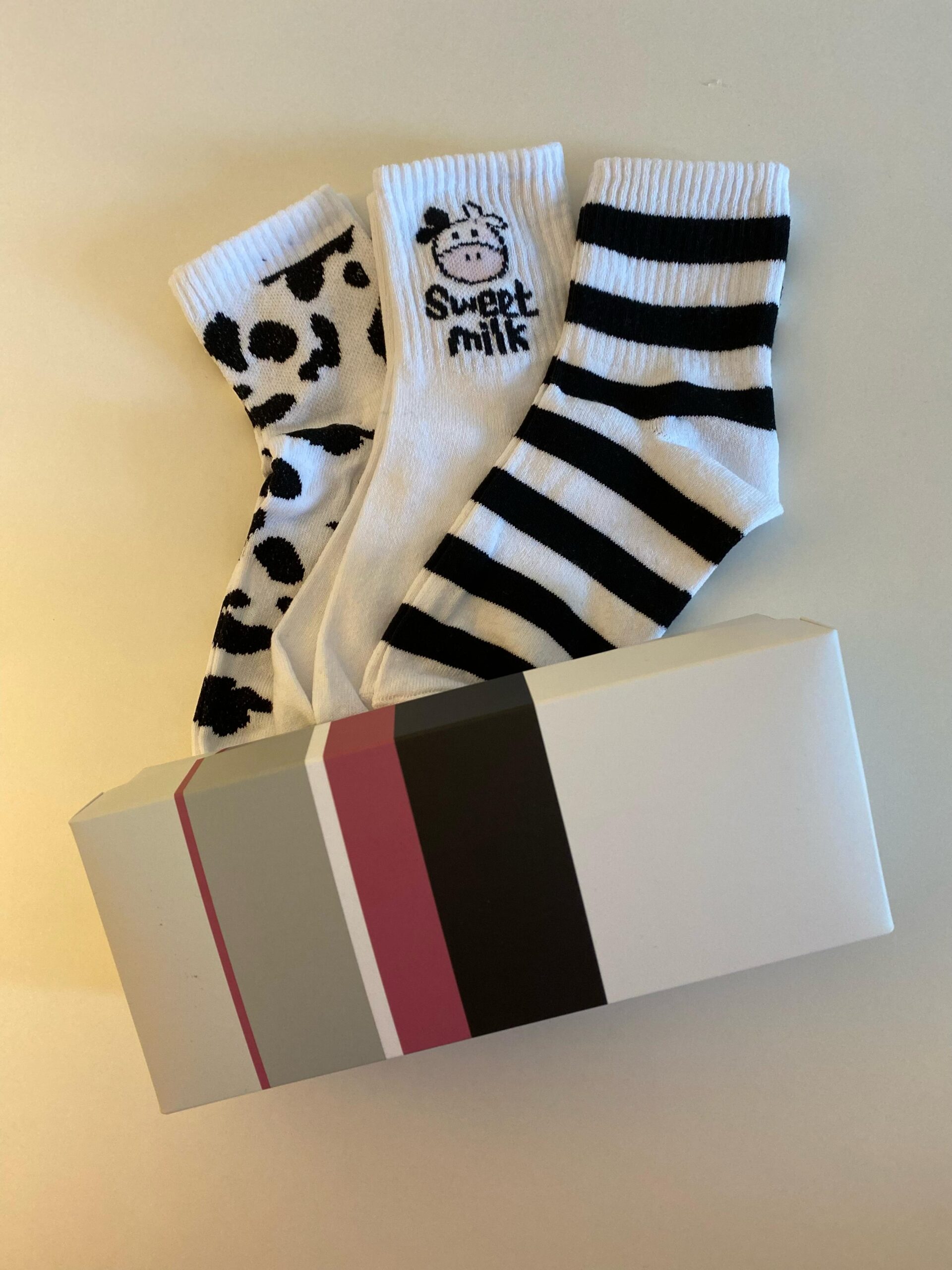 6-lı Milk Desenli Pamuklu Kadın Çorap – LES MINORIA